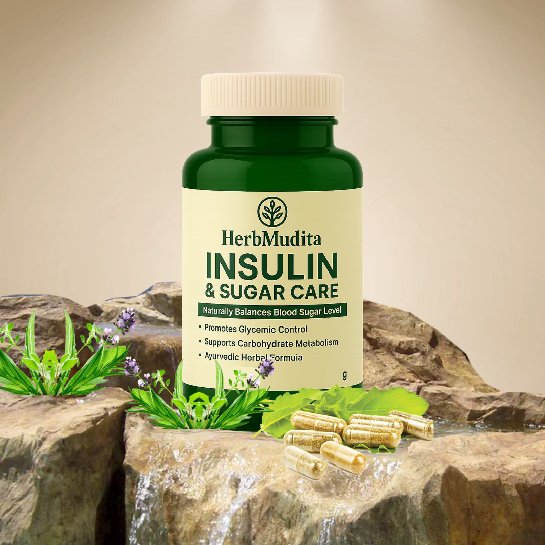 HerbMudita Insulin & Sugar Care – Ayurvedic Blood Sugar Support Tablets (60 Tablets)