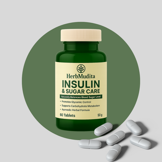 HerbMudita Insulin & Sugar Care – Ayurvedic Blood Sugar Support Tablets (60 Tablets)